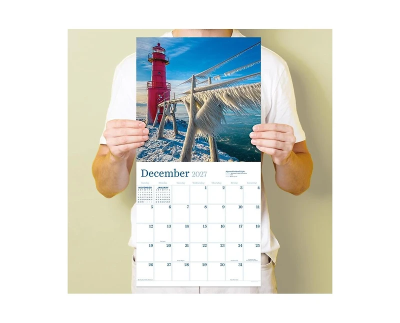 Tf Publishing Paper Goods 2027 Lighthouses Wall Calendar