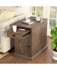 Streamdale Furniture Classic Charging Livingroom End Table with Usb Ports and Storage