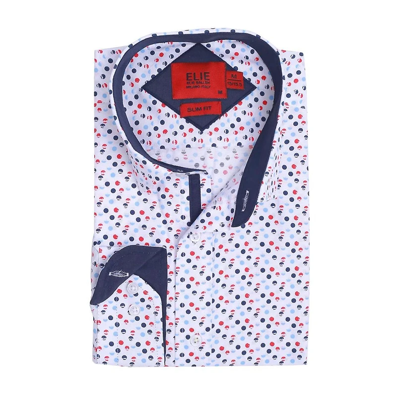 Elie Balleh Men's Slim Fit Button-Down Shirt