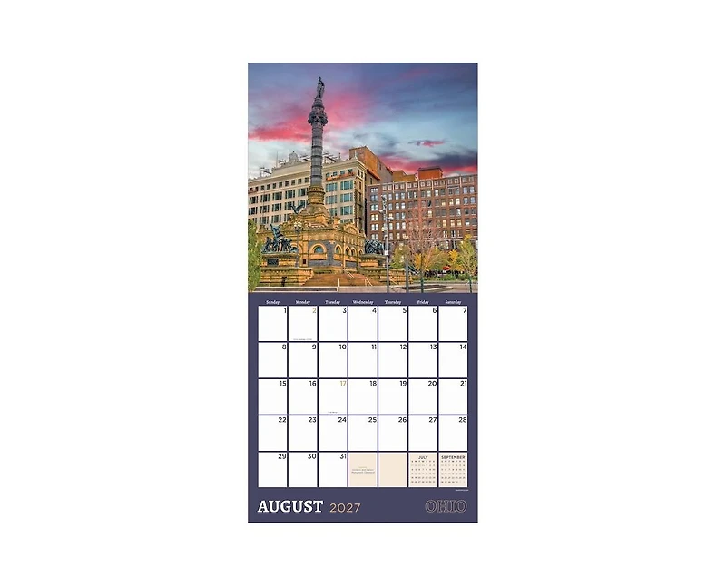 Tf Publishing Paper Goods 2027 Ohio Wall Calendar