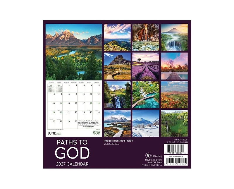 Tf Publishing Paper Goods 2027 Paths to God Mini Calendar