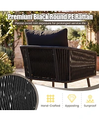 Slickblue 3-Piece Porch Furniture Set with Cushions for Outdoor Garden Use
