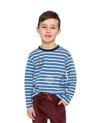 Deux par Little Boys 6- 12 Long Sleeve T-Shirt Stripes