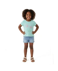 Andy & Evan Toddler Girls 2T- 6X Sparkle Bloom Emroidered Tee