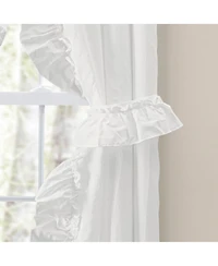 Ellis Curtain 70percentage Polyester 30percentage Cotton Stacey Ruffled Prscilla Curtain Panel Pairs With Tiebacks