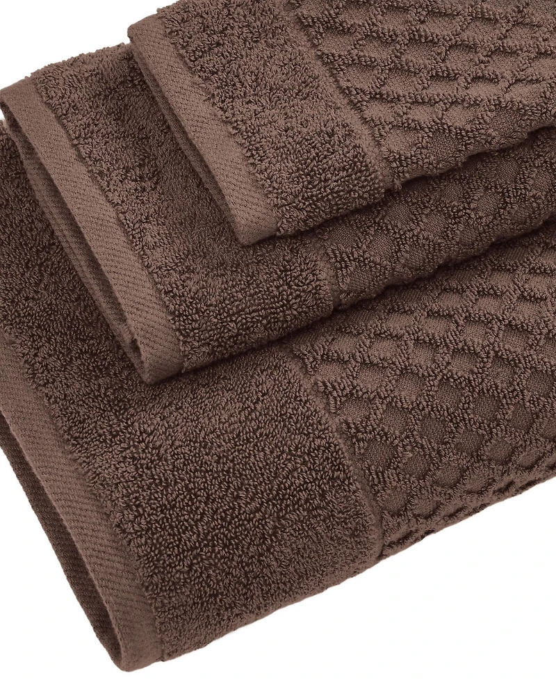 Linery & Co. Quick-Drying Cotton Diamond Waffle Textured 2-Piece Bath Sheet Set