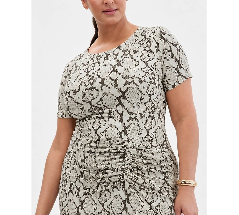 I.n.c. International Concepts Plus Short-Sleeve Mesh Midi Dress, Macy's Exclusive