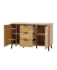 Flynama Sideboard Buffet Cabinet with 3 Drawers