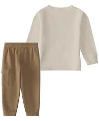 adidas Baby Boys' Long-Sleeve T-Shirt and Joggers, 2-Piece Set