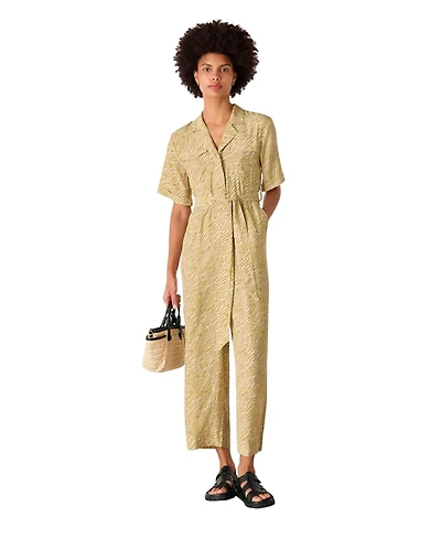 Whistles Women's Kelly Tiger Flame Cropped Jumpsuit