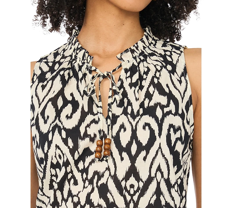 Vince Camuto Women's V-Neck Front Slit Top