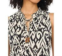 Vince Camuto Women's V-Neck Front Slit Top