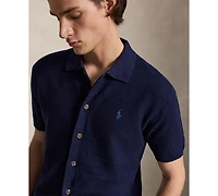 Polo Ralph Lauren Men's Cotton-Linen Short-Sleeve Cardigan Shirt