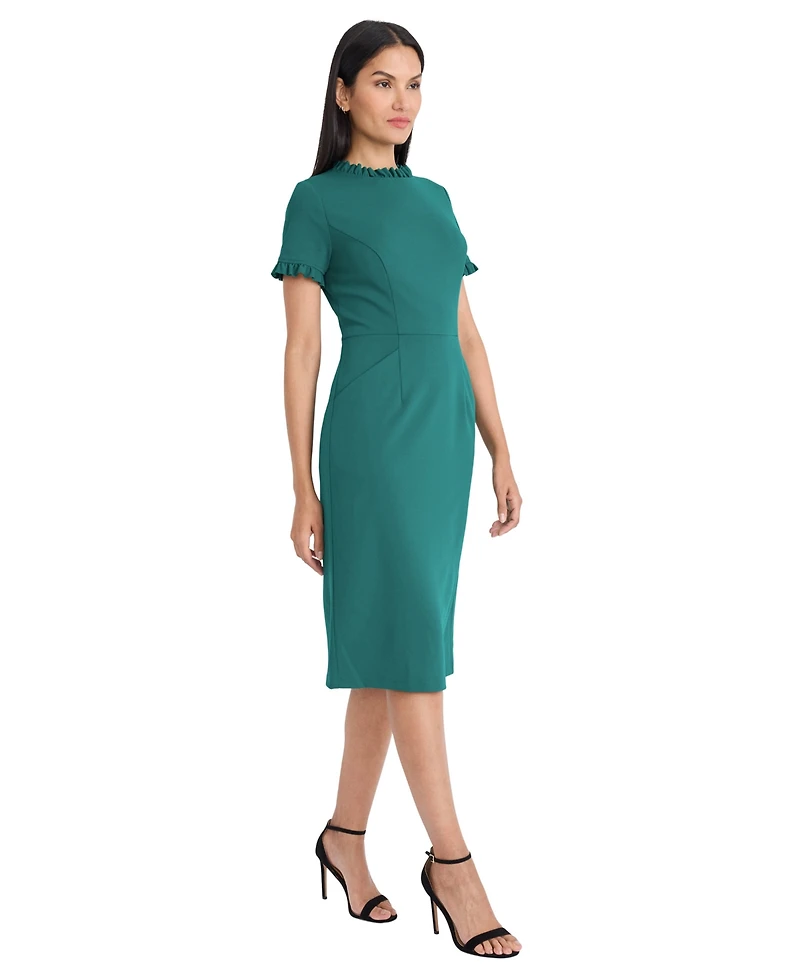 Maggy London Women's Ruffled-Trim Sheath Dress