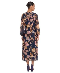 Maggy London Women's Balloon Floral Midi Dress