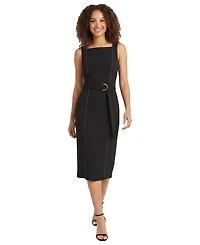 Maggy London Women's Square Neck Midi Dress
