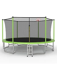 Zeny Upgraded Classic Trampoline with Balance Bar