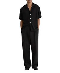 Reiss Men's Sid Crochet Cuban Shirt