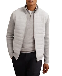 Reiss Men's Townsend Zip Through Funnel Quilted Jacket