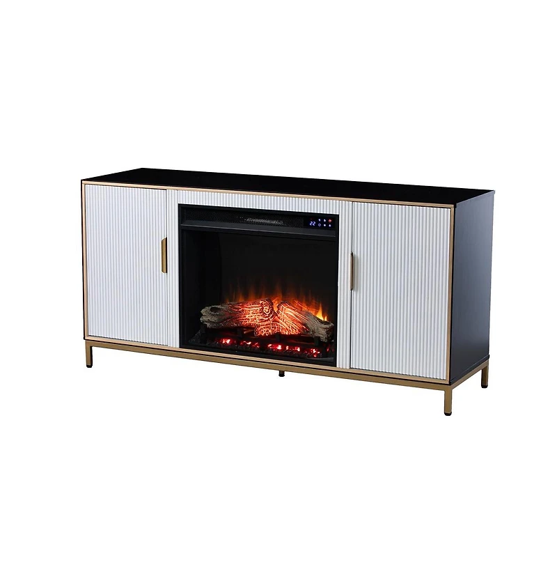 Augusta Home Daltaire Color Changing Fireplace w/ Media Storage