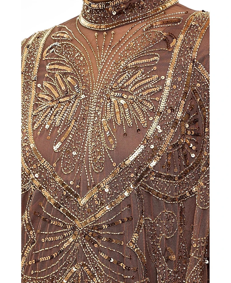 Beauut Women's Embellished Sequins Gown