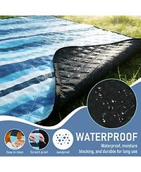 Aofar 80"x80" Beach Blanket Waterproof Sandproof Outdoor Picnic Mat