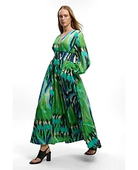 Karen Millen Women's Plunge V-Neck Maxi Dress