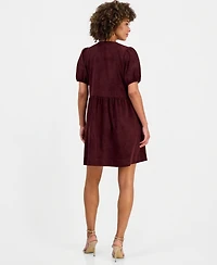 Robbie Bee Women's Bow-Front Puff-Sleeve Dress