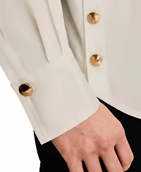Donna Karan New York Women's Long-Sleeve Button-Up Shirt