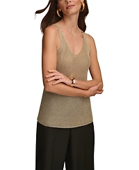 Donna Karan Women's Metallic-Knit Tank Top