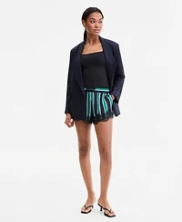 Bar Iii Women's Pinstripe Double-Breasted Blazer, Macy's Exclusive