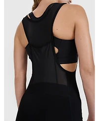 4F Women's Short Cycling Leggings With Gel Padding And Suspenders