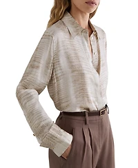 Reiss Women's Annie Snake Print Shirt