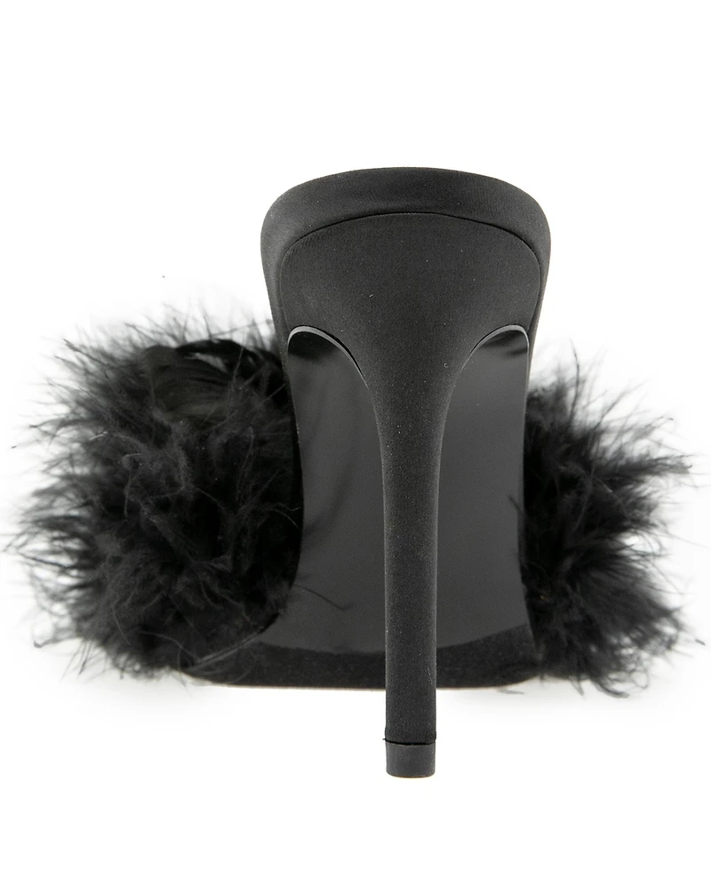 Christian Siriano Women's Jaziely Feather High Heel Sandal