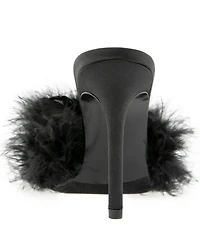 Christian Siriano Women's Jaziely Feather High Heel Sandal