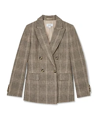 Reiss Women's Sybil Double Breasted Check Jacket