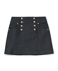 Reiss Women's Skylar Button Detail Denim Mini Skirts