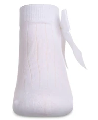 MeMoi Baby Girls Ribbed Bow Anklet Socks