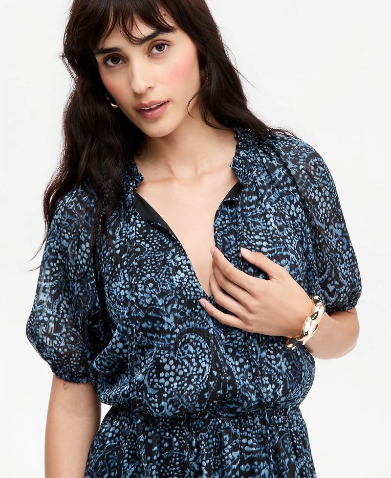 I.n.c. International Concepts Women's Short-Sleeve Printed Midi Dress, Macy's Exclusive