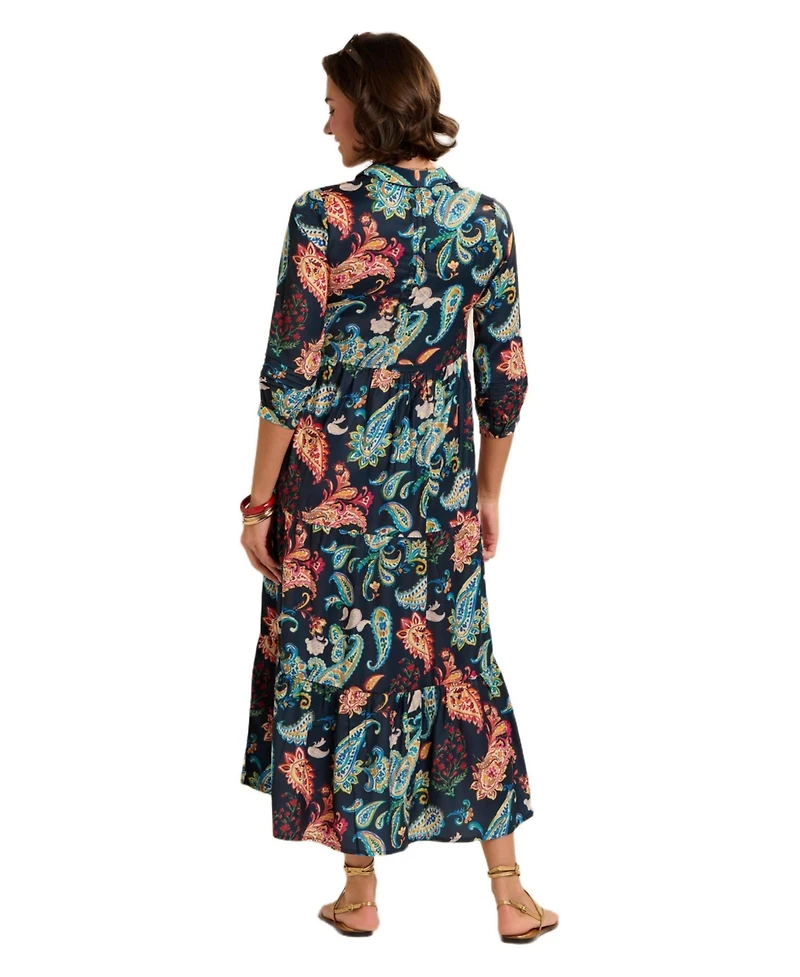 Brakeburn Women's Estrella Sculpted Collar Maxi Dress