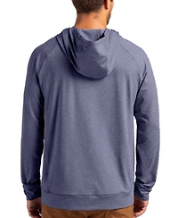 Cutter & Buck Men's Heather Navy Denver Broncos Adapt Knit Raglan Pullover Hoodie