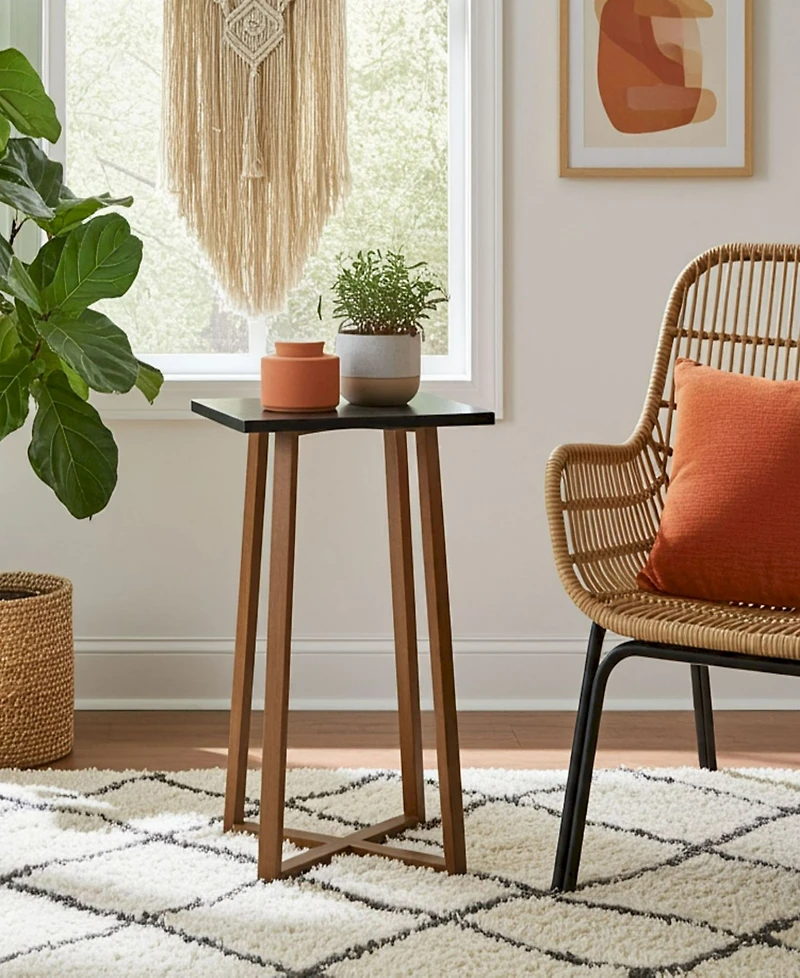 Fairway Avenue Home 23.4" Bamboo Wood Square Plant Table
