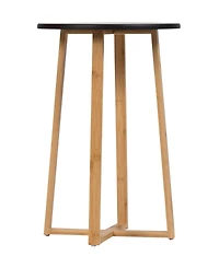 Fairway Avenue Home 23.4" Bamboo Wood Round Plant Display Table