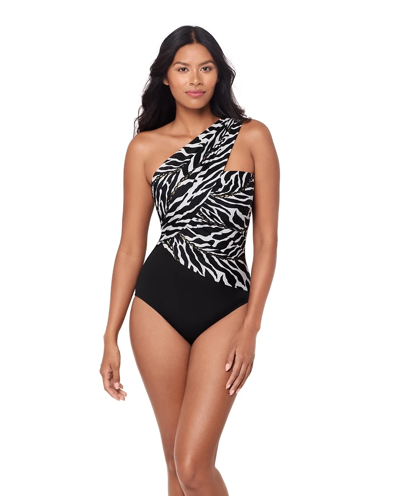Magicsuit Women's Sand Tracks Goddess Underwire Bandeau Neck One-Piece Swimsuit