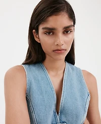 Mango Women's Toggles Denim Top
