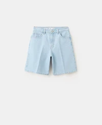 Mango Women's High-Waist Straight-Fit Denim Shorts