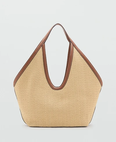 Mango Women's Natural Fibre Shopper Bag