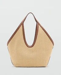 Mango Women's Natural Fibre Shopper Bag