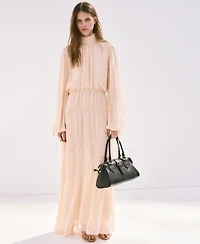 Mango Women's Embroidered Details Flowing Dress