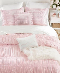 Intelligent Design Ivy Ruched Bow Tie 5-Piece Comforter Set, Full/Queen
